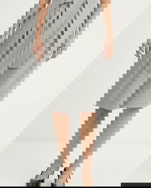 BOSS fustă cu lână Vakava