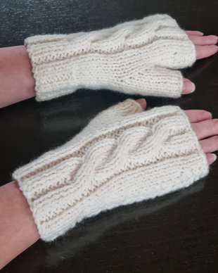 Mănuși fingerless 100% lână