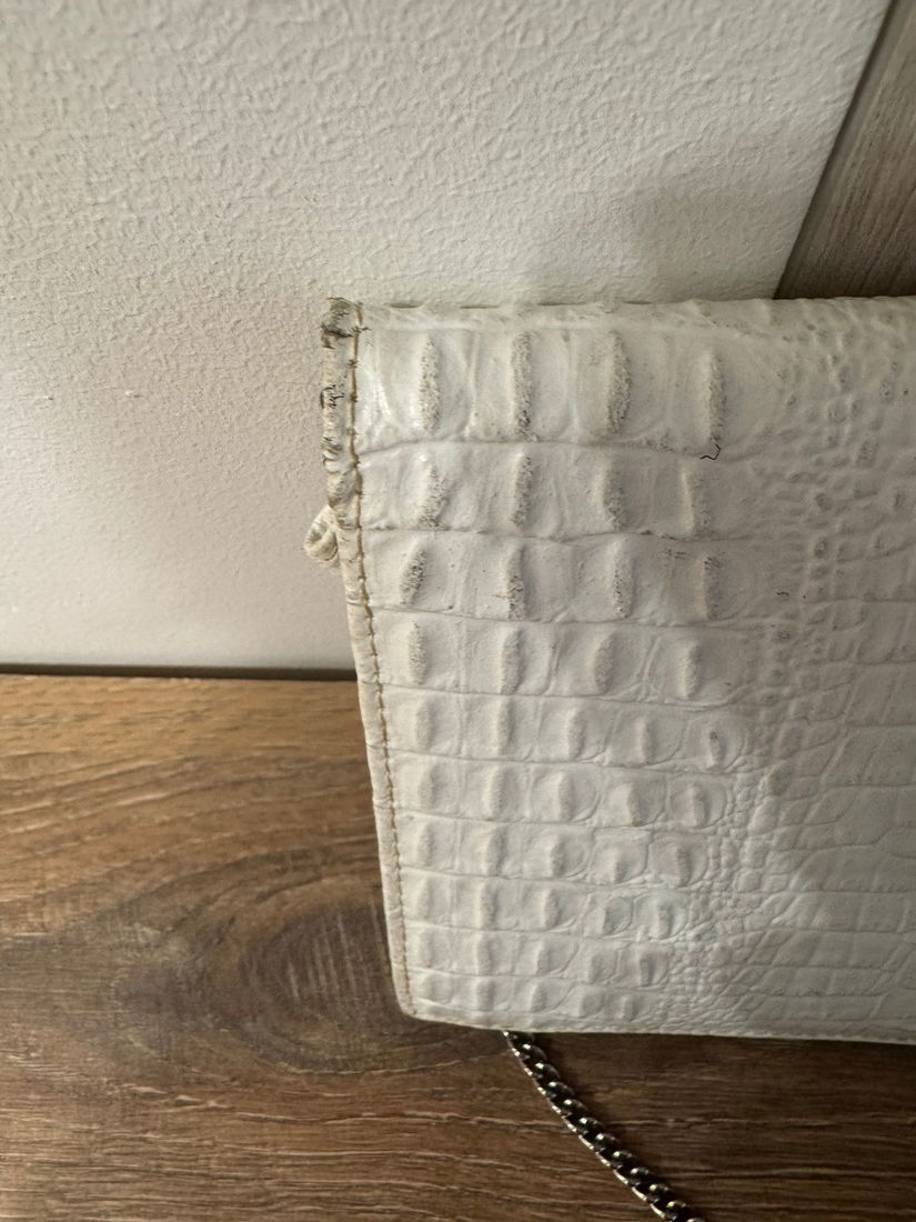 POSETA PLIC VINTAGE PIELE CROCODIL ALB AN 1955