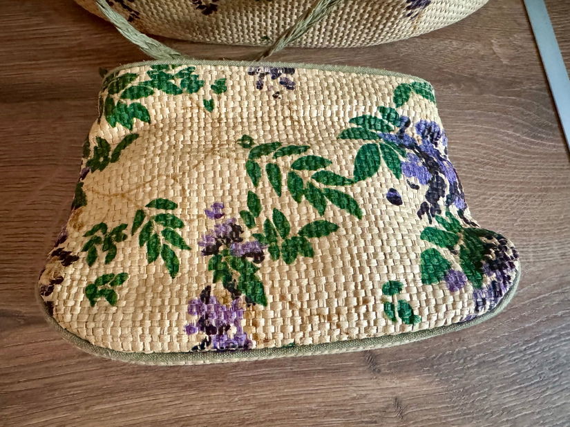 MINUNAT SET GEANTA SI PORTFARD PAILLE DE PAPIER FRANTA