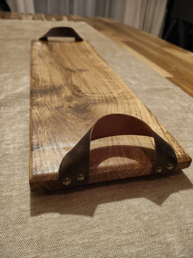 Platou servire handmade stejar