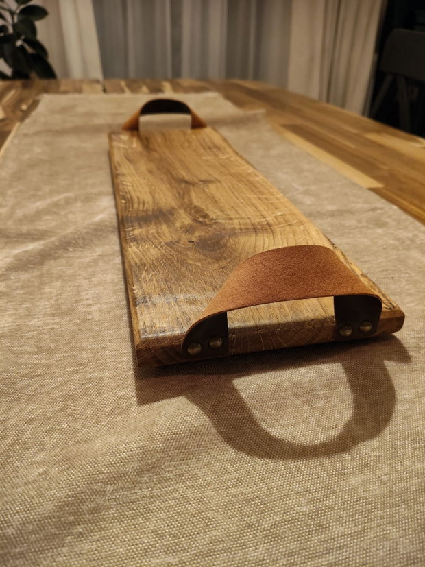 Platou servire handmade stejar