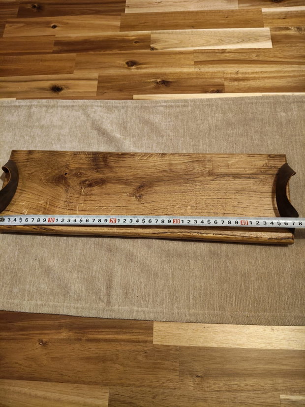 Platou servire handmade stejar