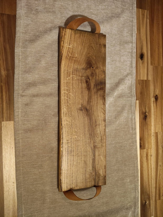 Platou servire handmade stejar