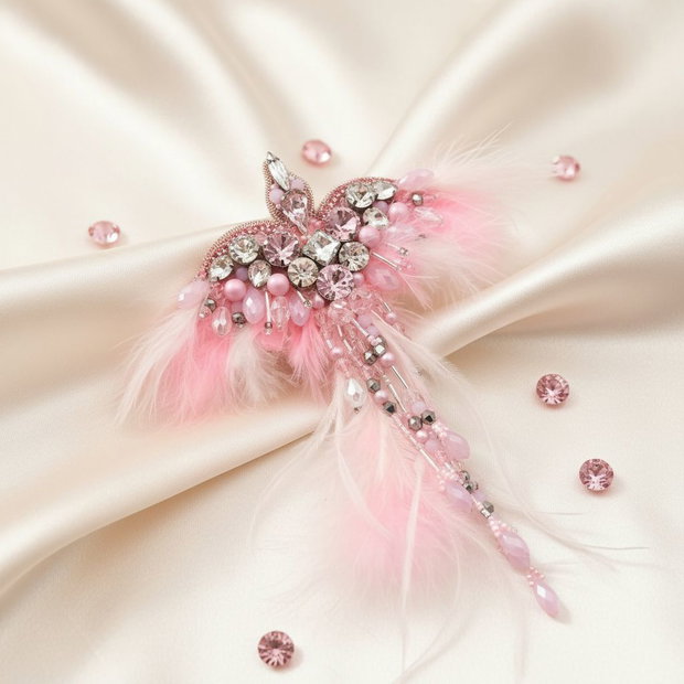Rezervat Broșă - Pink Glam Bird