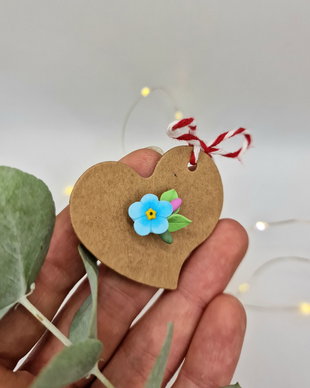 Mărțișor pin nu-mă-uita