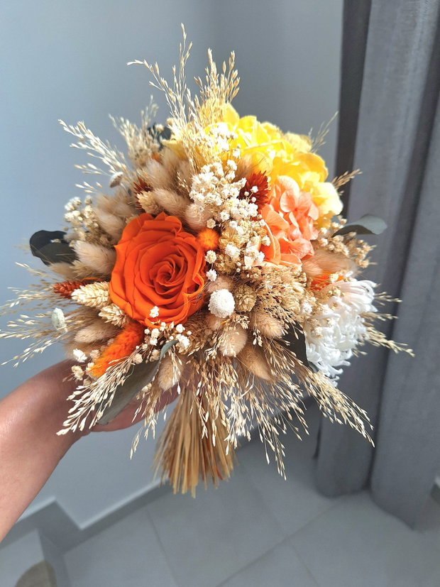 Buchet mireasa portocaliu