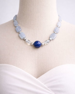 Colier handmade unicat - agat, jad, cristal stanca si perle cultura (cod1135)