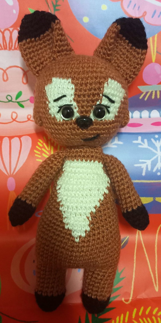 Jucărie croșetată handmade unicat, sigură pentru copii, 2326 cm