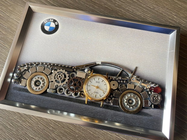 Masina model BMW Cod M 707・Cadouri barbati・Colaj auto de colecție・Decoratiune punk birou