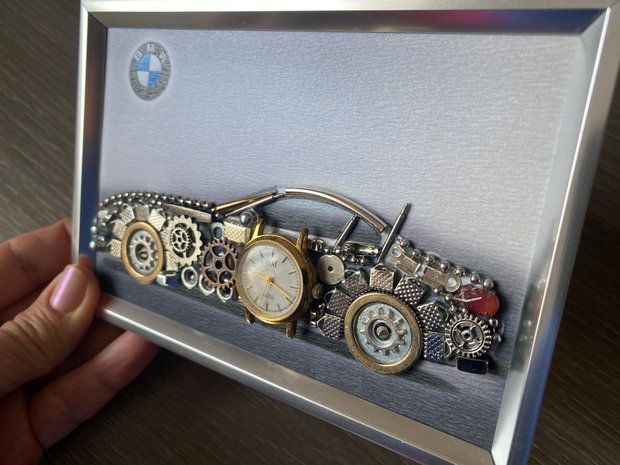 Masina model BMW Cod M 707・Cadouri barbati・Colaj auto de colecție・Decoratiune punk birou