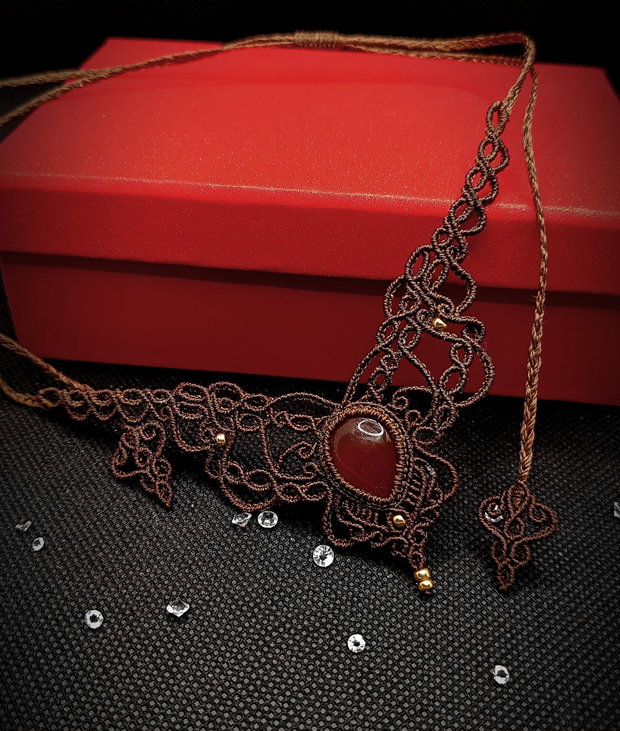 Colier Maro Micromacrame cu Agata