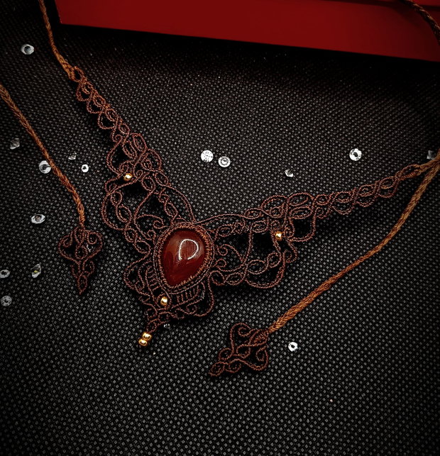Colier Maro Micromacrame cu Agata
