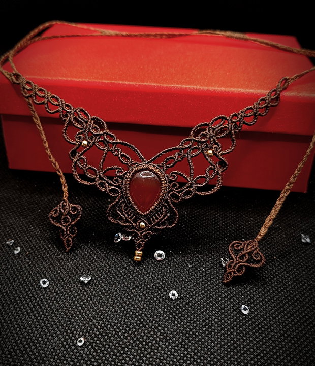 Colier Maro Micromacrame cu Agata