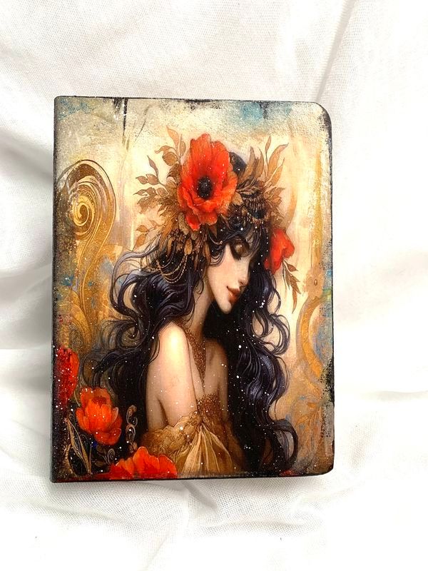 Cutie - caseta de bijuterii decorata manual 01272
