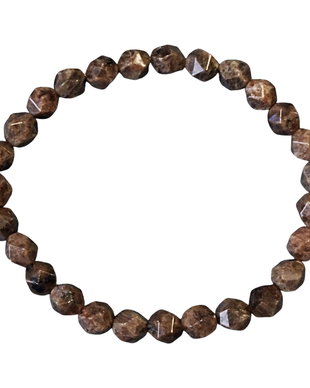 Bratara unicat, lucrata manual, din labradorit de 8mm fatetat hexagonal