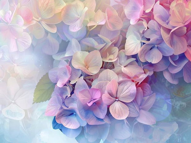 Sal crosetat "Blooming hydrangea"