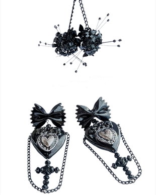CERCEI NOIR POP F A R F A L L E 3 in1,  Bijuterii Unicat LIL.LU.BIJOUX