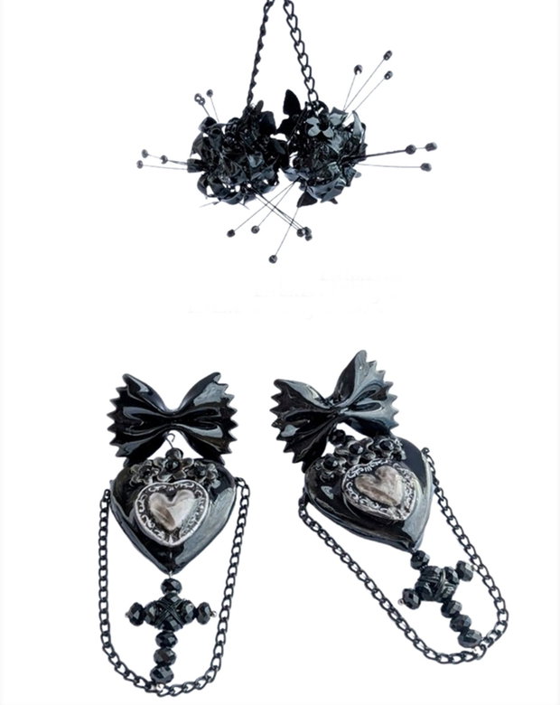 CERCEI NOIR POP F A R F A L L E 3 in1, Bijuterii Unicat LIL.LU.BIJOUX