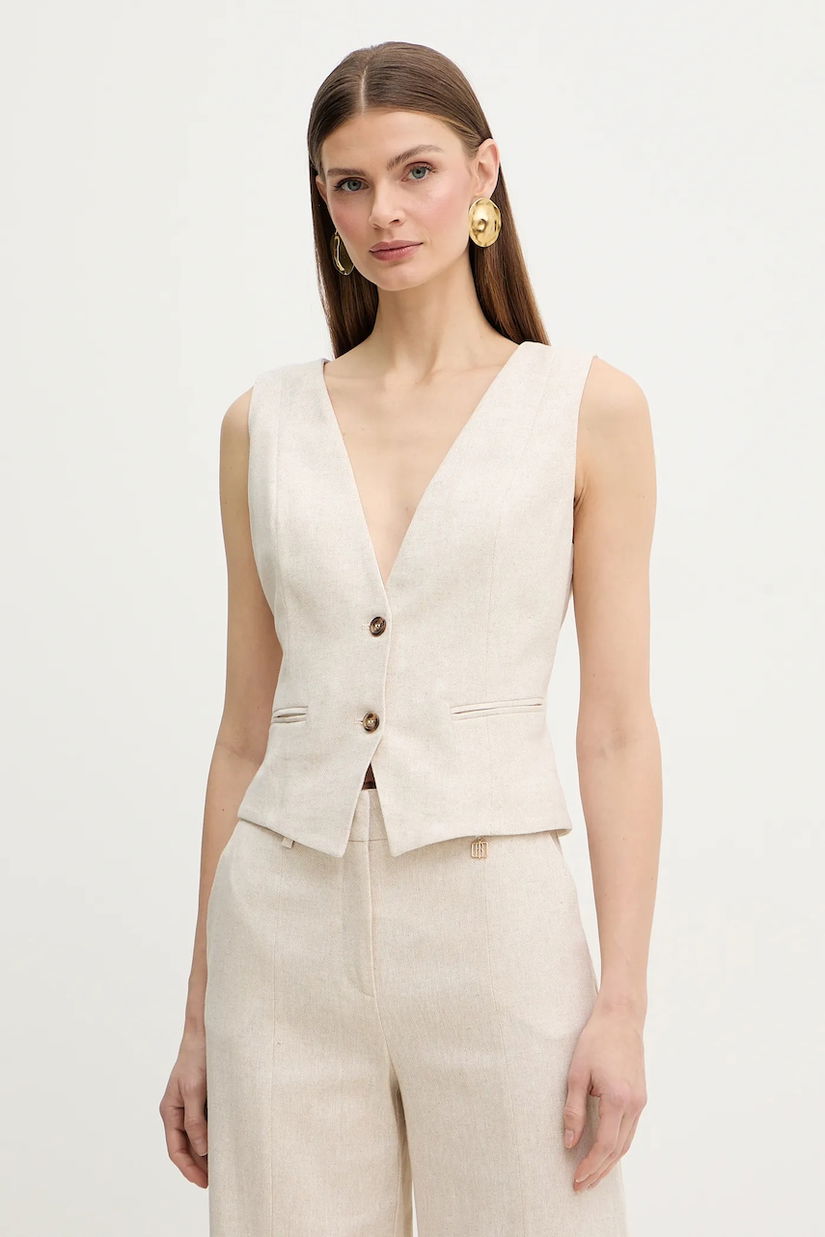 Fracomina vestă cu adaos de in