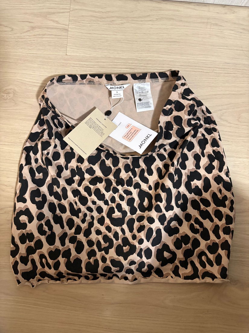 Fustă mini Monki animal print, mărimea S
