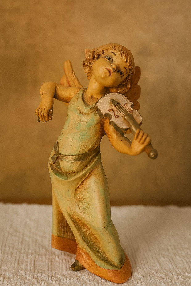 Statuetă vintage Înger cu vioară Depose Italy