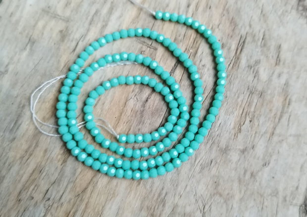 Sirag margele cristale sticla, fatetate 3x3 mm