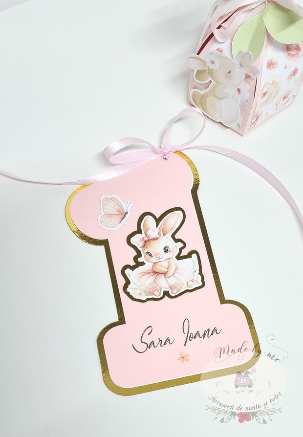 Invitatie mot/1 an cu iepuras