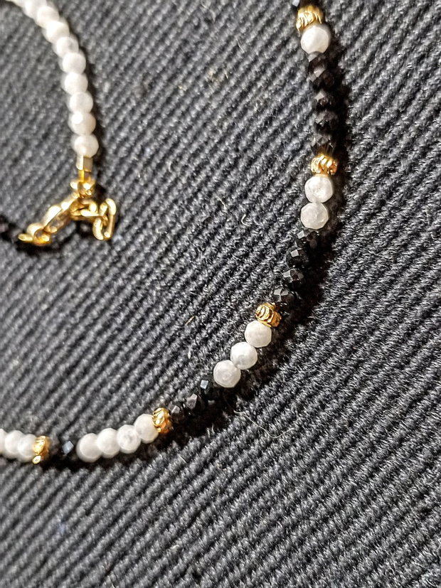 Rezervat. Colier vermeil piatra lunii spinel gradient minimalist boho chic trendy