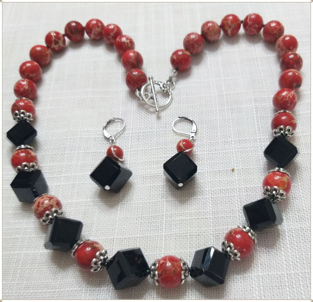 SET- REGALIT ROSU SI ONIX