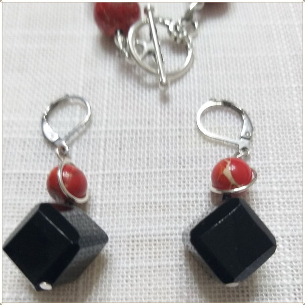 SET- REGALIT ROSU SI ONIX