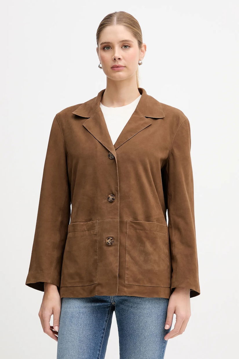 Pedro del Hierro geacă de piele întoarsă