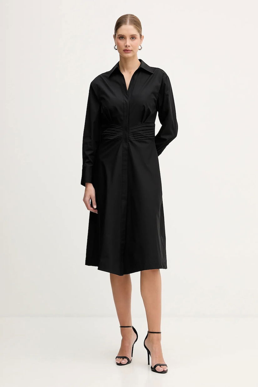 BOSS rochie din bumbac Drepil