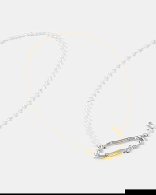 Aries colier Mini Carabiner Pearl Necklace