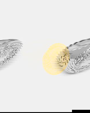 Aries inel cu sigiliu de argint Aries Signet Ring