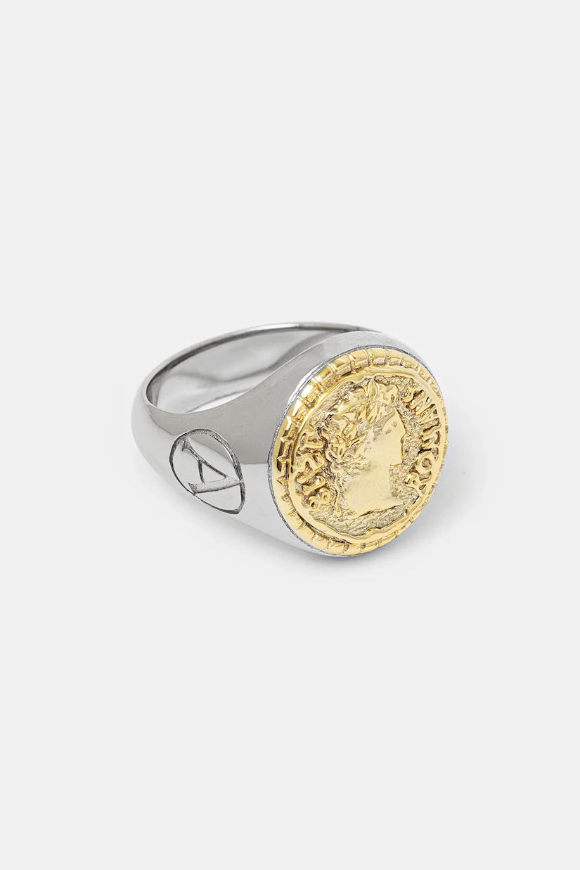Aries inel cu sigiliu de argint Aries Signet Ring