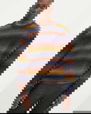 Aries pulover din amestec de lână Boucle Space Dye Knit