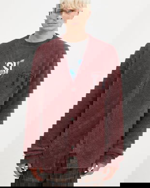 Aries cardigan Oversized Chenille Knit Cardigan