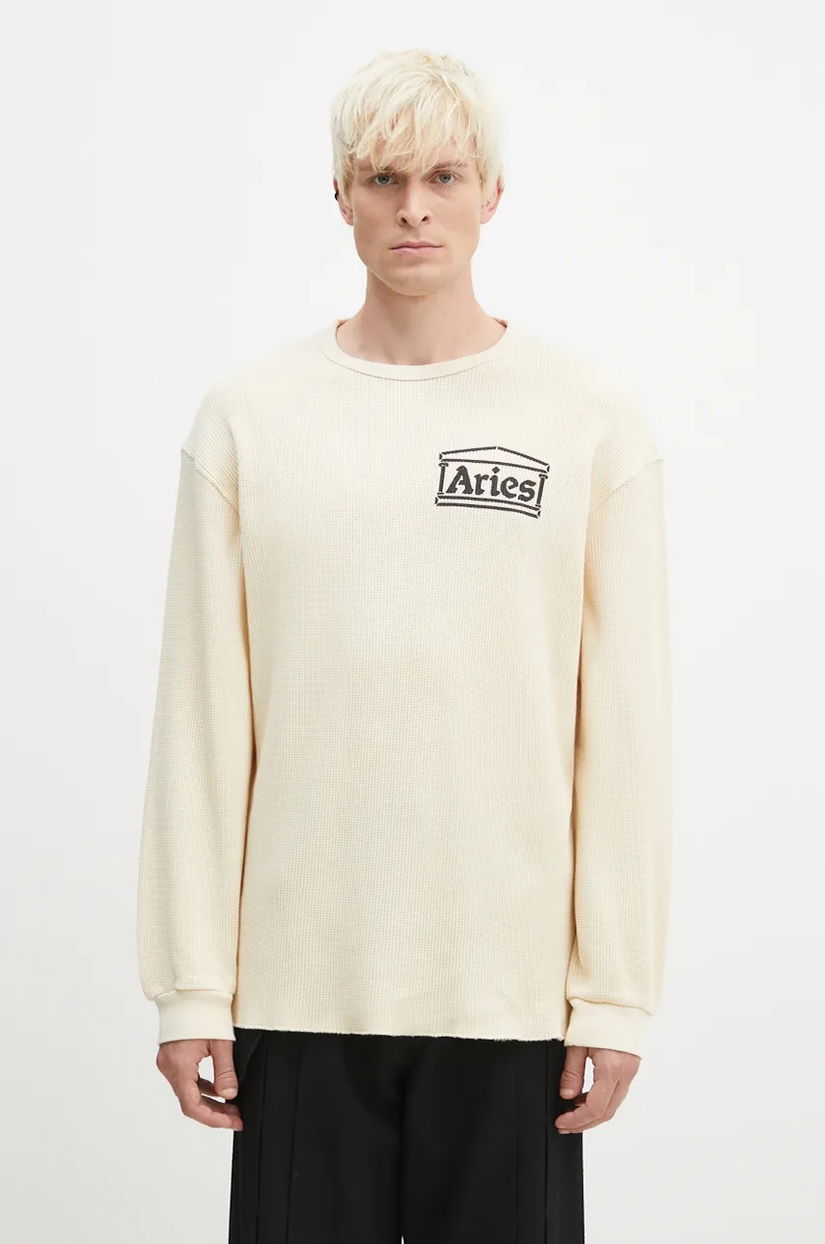 Aries pulover de bumbac Waffle
