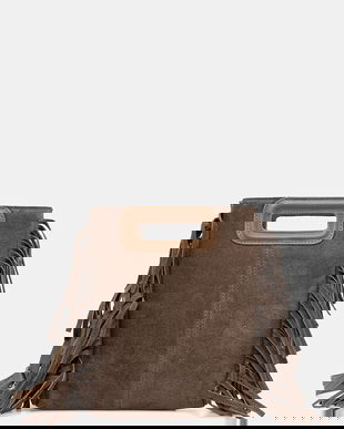 Answear.LAB geanta de mana din piele intoarsa