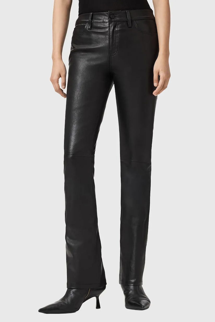 AllSaints pantaloni de piele