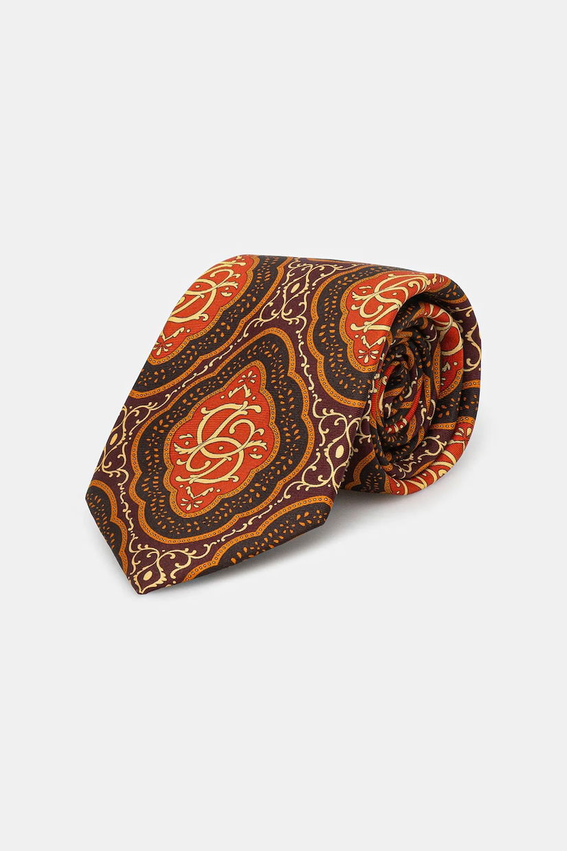 Drôle de Monsieur cravată de mătase La Cravate MEdaillon