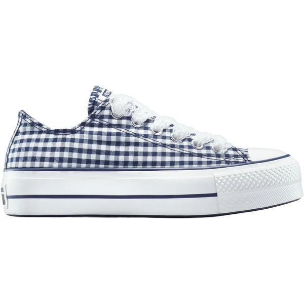 Tenisi unisex Converse Chuck Taylor All Star Lift Platform Gingham A13664C, 41, Albastru