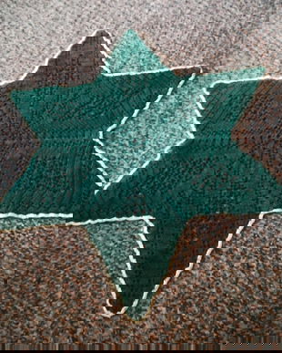 mileu rosu stea crosetat manual , 45 cm