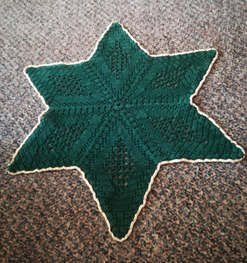 mileu rosu stea crosetat manual , 45 cm