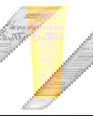 Sampon Hranitor pentru Par Uscat, Frizzy si Texturat - Umberto Giannini Banana Butter Nourishing Superfood Shampoo, 250 ml