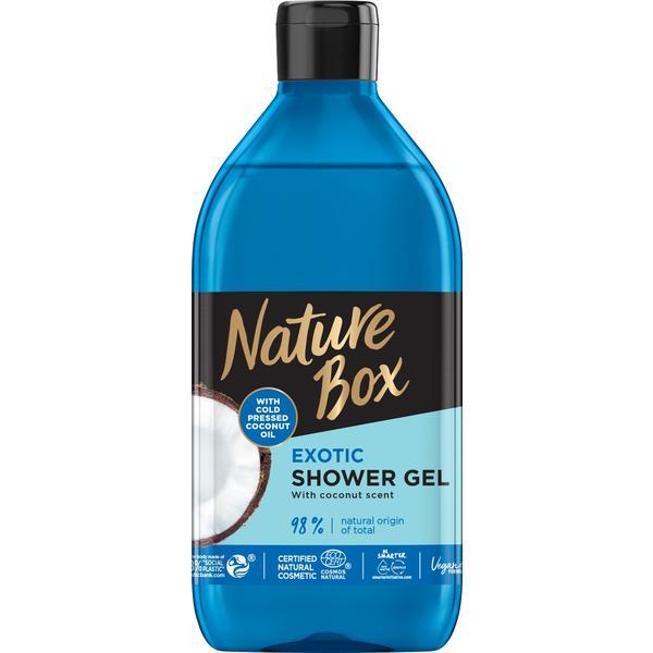 SHORT LIFE - Gel de Dus Exotic cu Ulei de Cocos Presat la Rece - Nature Box Exotic Shower Gel with Cold Pressed Coconut Oil, 385 ml