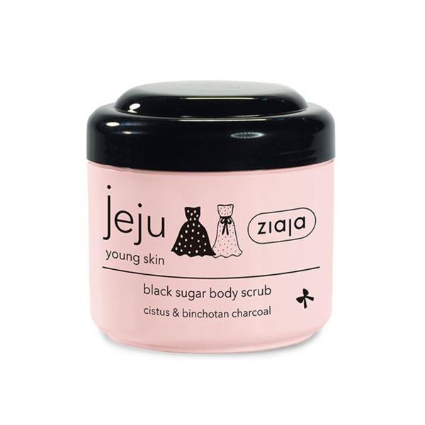 SHORT LIFE - Scrub cu Zahar si Carbune pentru Corp - Ziaja Jeju Pink Young Skin Black Sugar Body Scrub, 200 ml