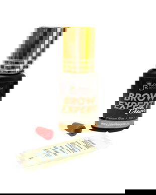 Set Complet Brow Artist &ndash; Extensii Spr&acirc;ncene 0.10 Mix Maro Medium &amp; Adeziv Transparent