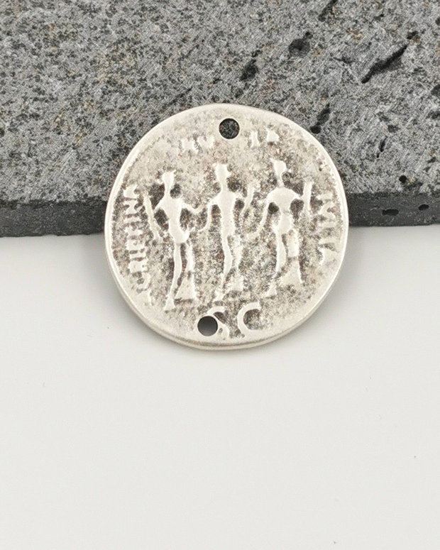 Link zamac argintat, replica moneda romana COMP7